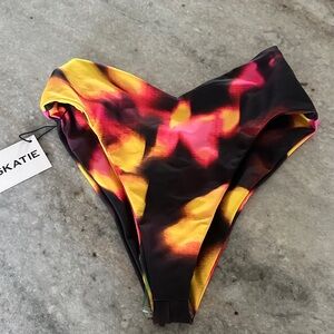 Mara Hoffman Bold Yellow and Pink Bikini Bottom